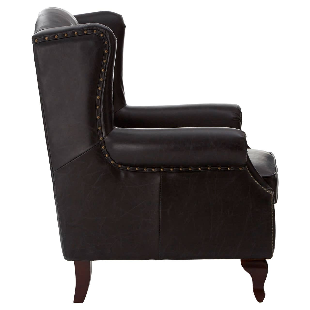 Heritage Leather Wingback Armchair