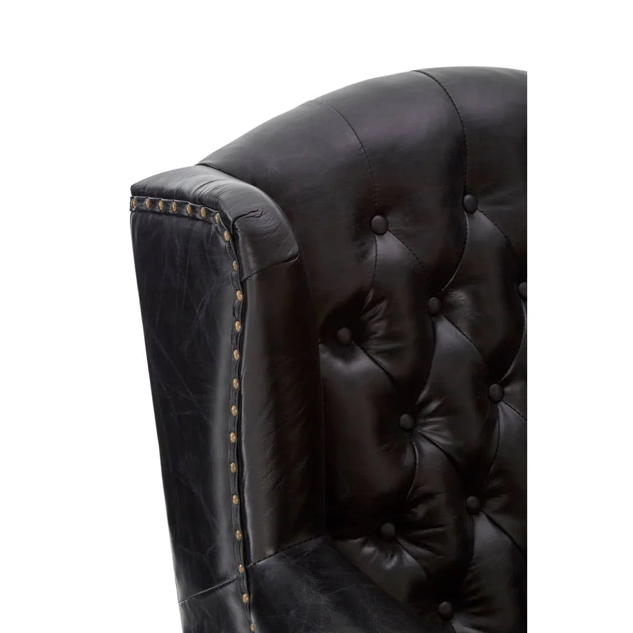 Heritage Leather Wingback Armchair