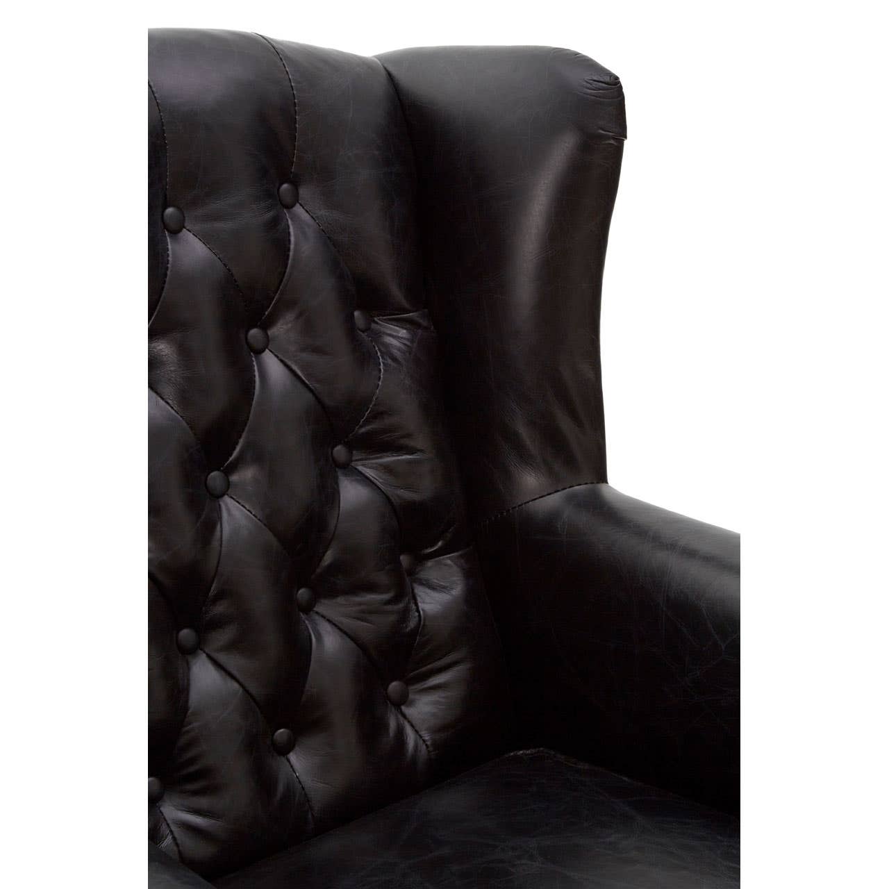 Heritage Leather Wingback Armchair