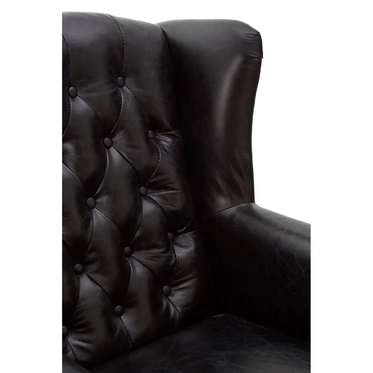 Heritage Leather Wingback Armchair
