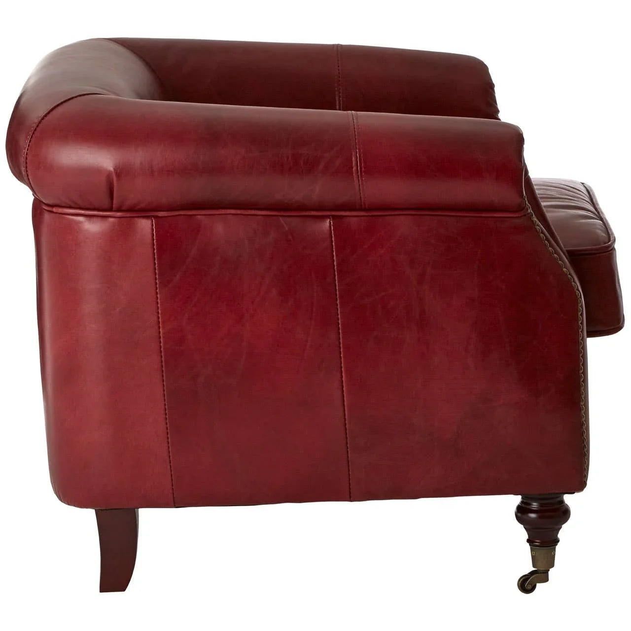 Luxe Red Leather Armchair