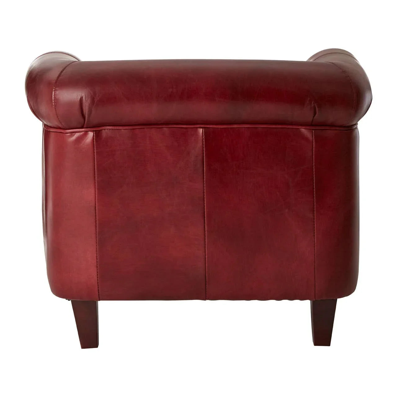 Luxe Red Leather Armchair