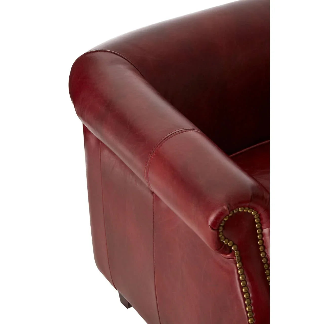 Luxe Red Leather Armchair