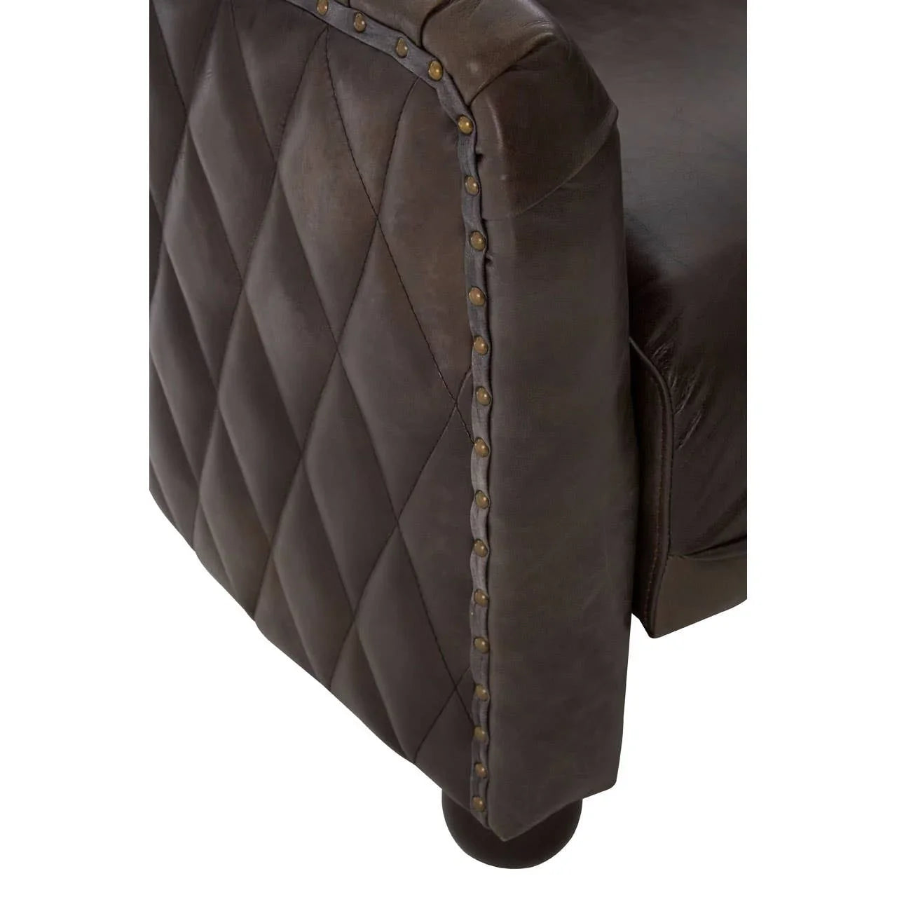 Luxe Grey Button Tufted Armchair