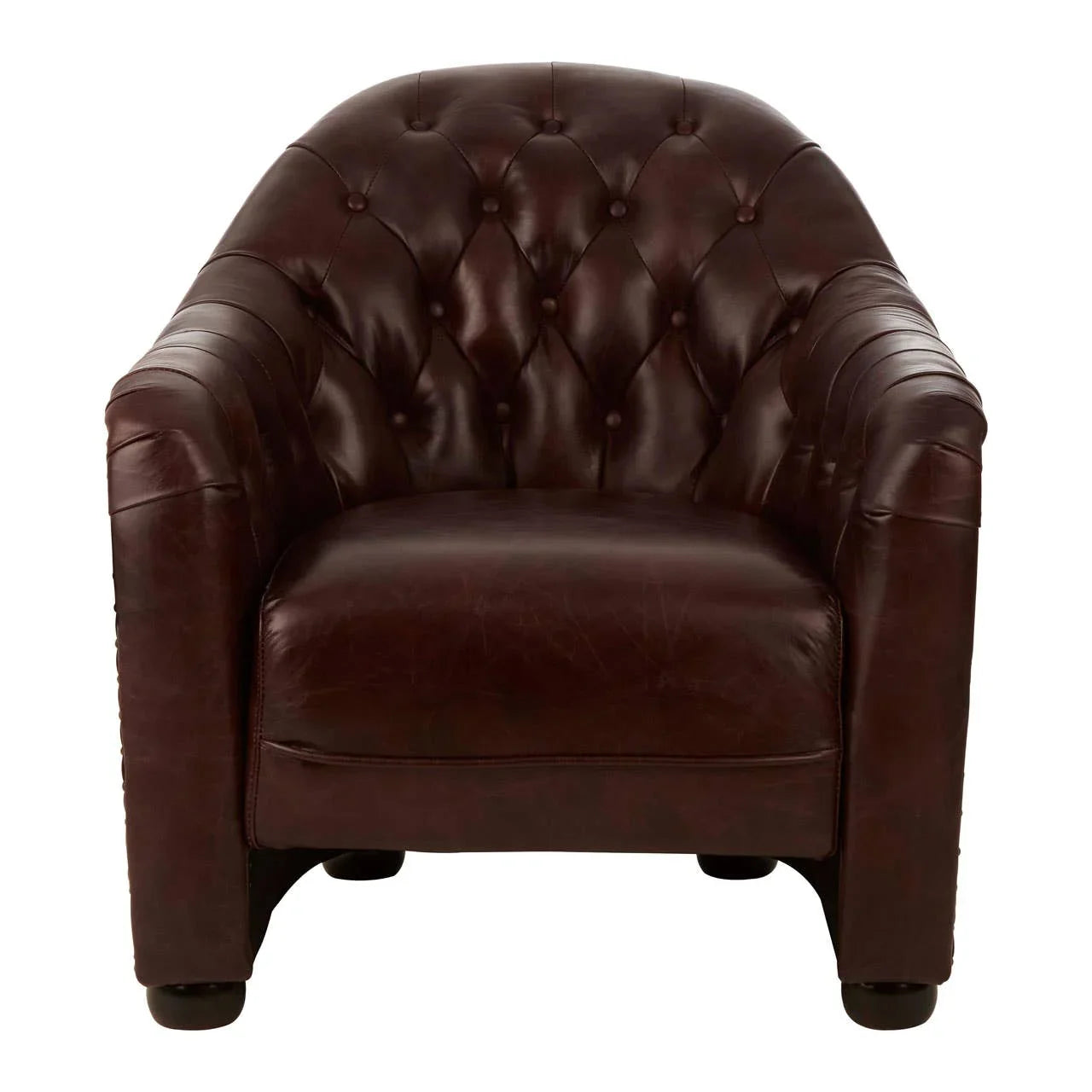 Luxe Buttoned Leather Armchair