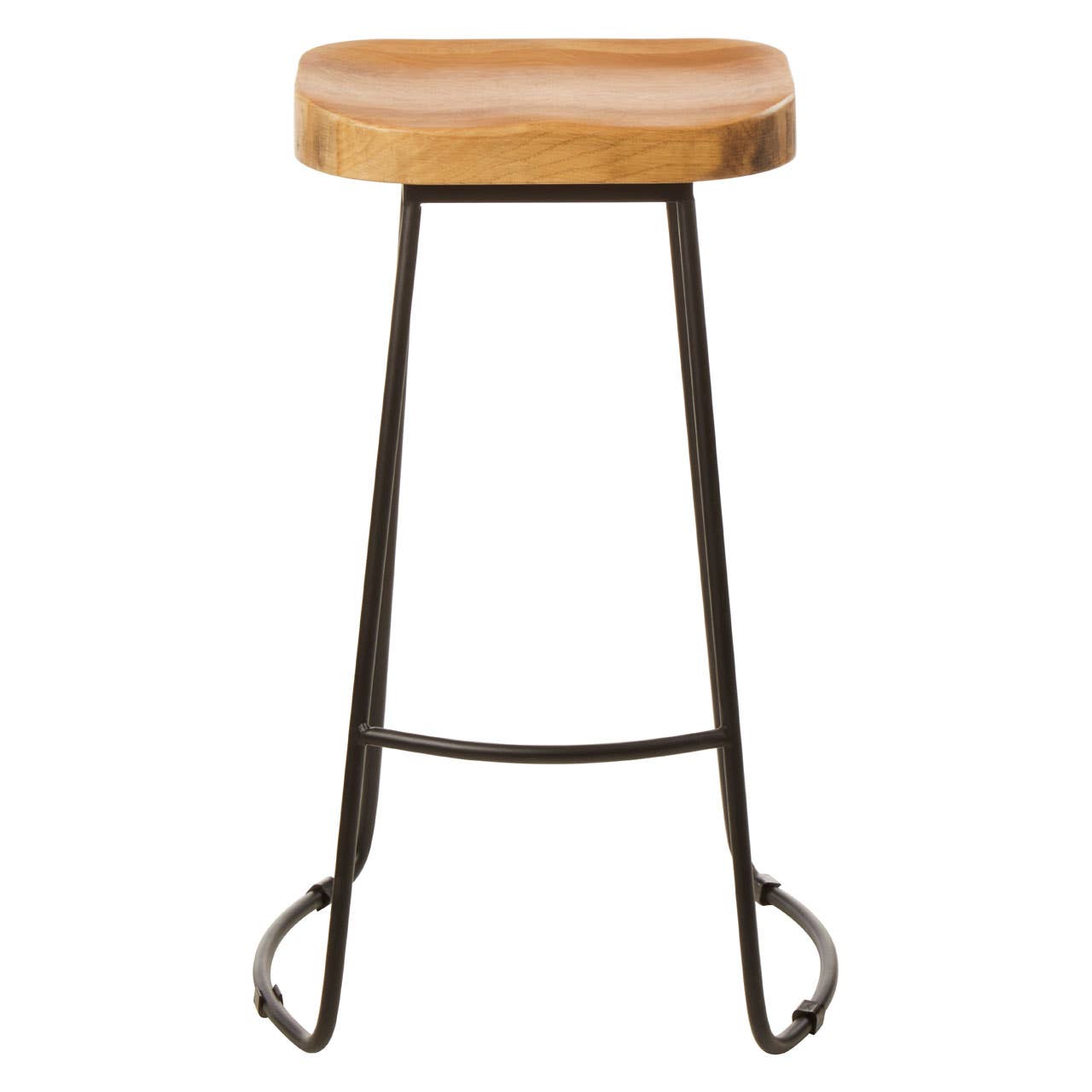 Modern Wood Metal Barstool