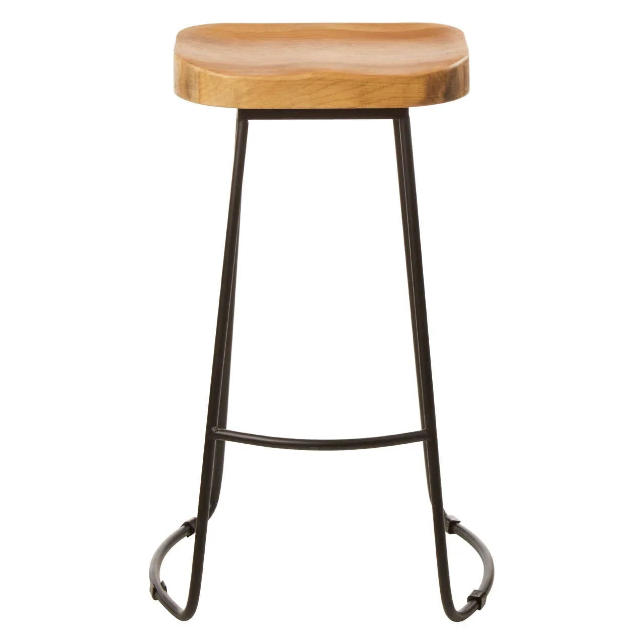Modern Wood Metal Barstool