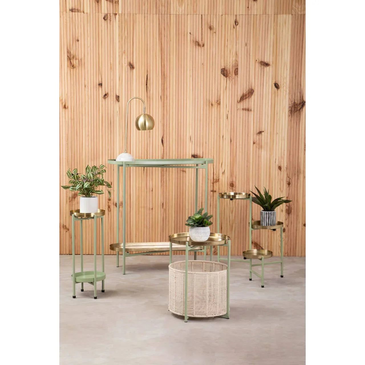 Luxe Green Gold Tier Table