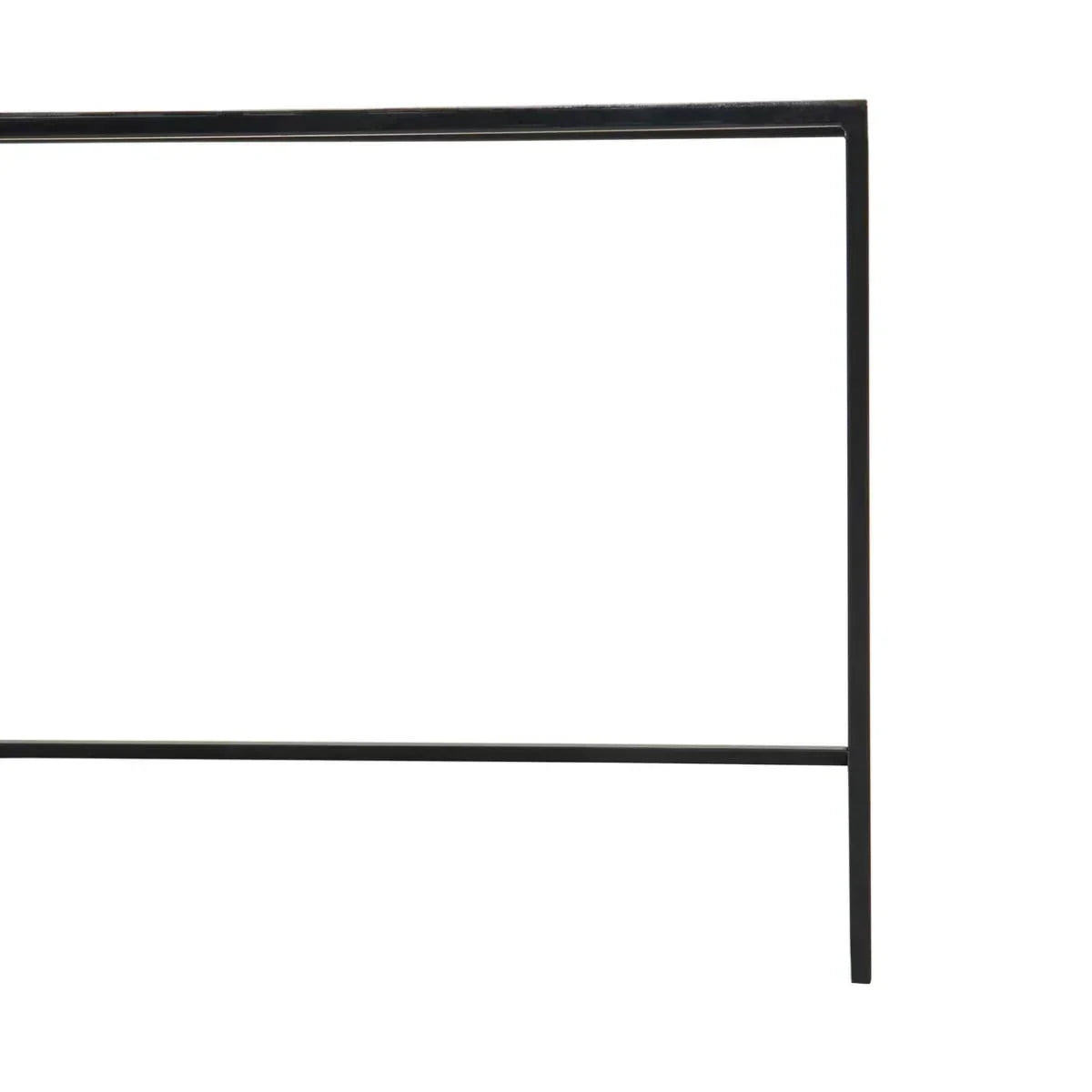 Black metal dining table leg frame with straight lines and minimalist design