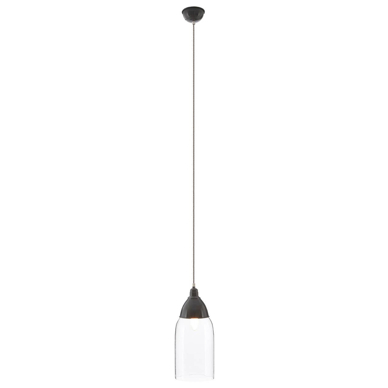 Modern Grey Glass Pendant Light