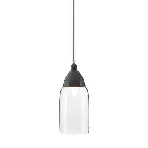Modern Grey Glass Pendant Light