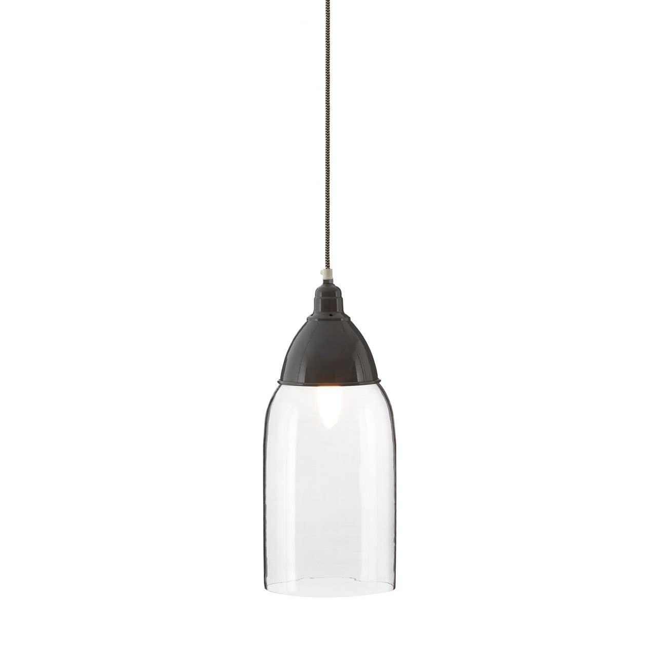 Modern Grey Glass Pendant Light