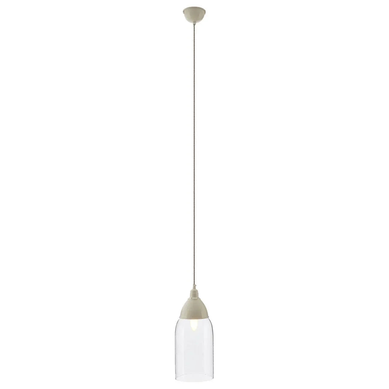 Sleek White Glass Pendant Light