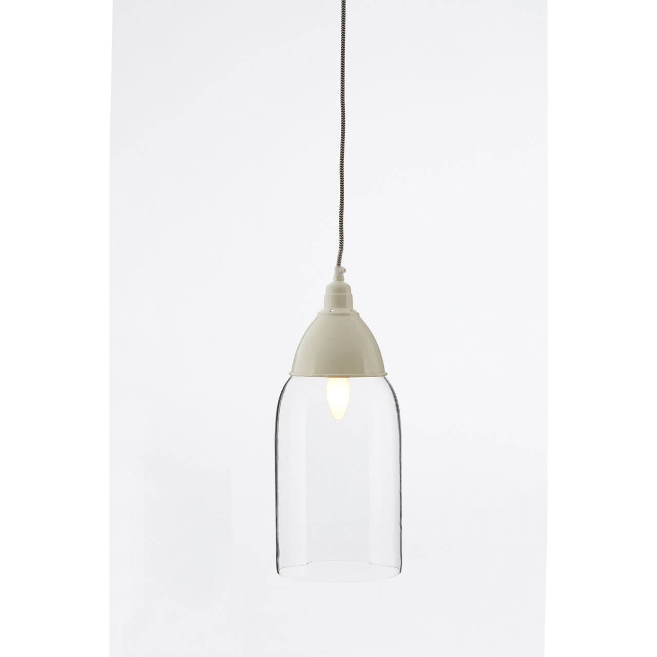 Sleek White Glass Pendant Light