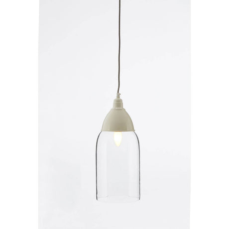 Sleek White Glass Pendant Light