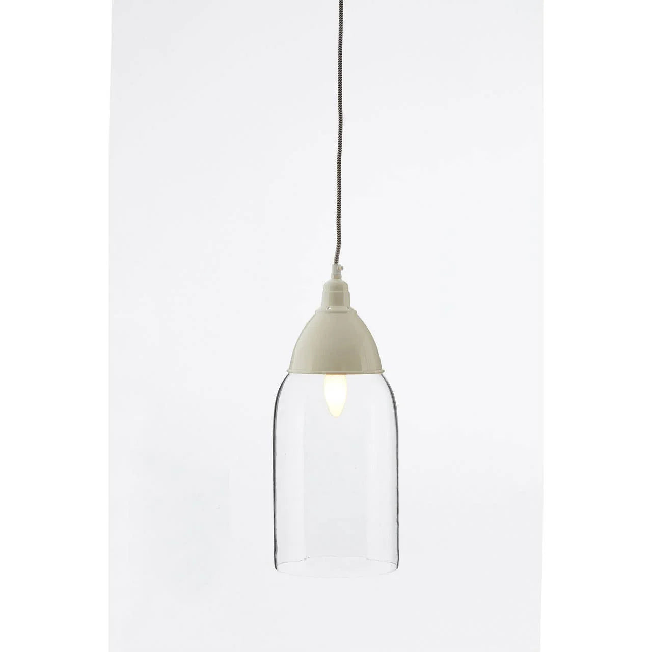 Sleek White Glass Pendant Light