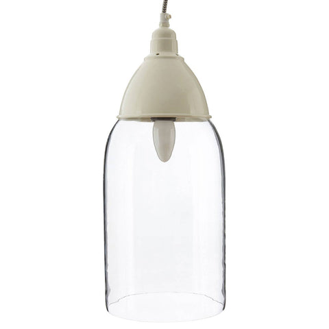 Sleek White Glass Pendant Light