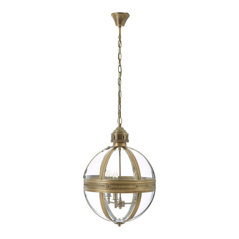 Ornate Brass Pendant Light