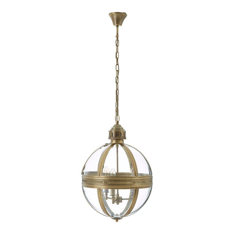 Ornate Brass Pendant Light
