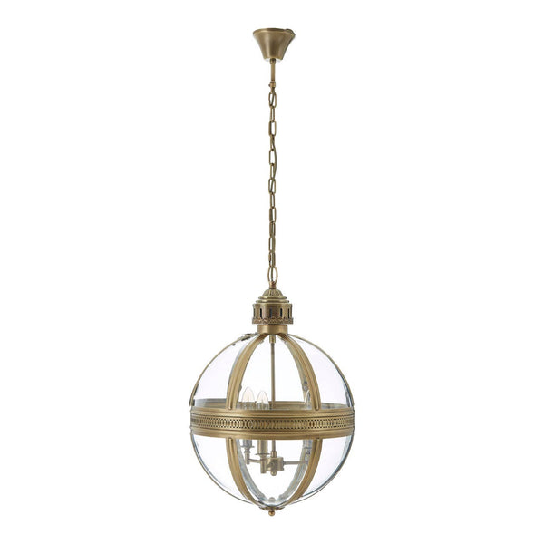 Ornate Brass Pendant Light
