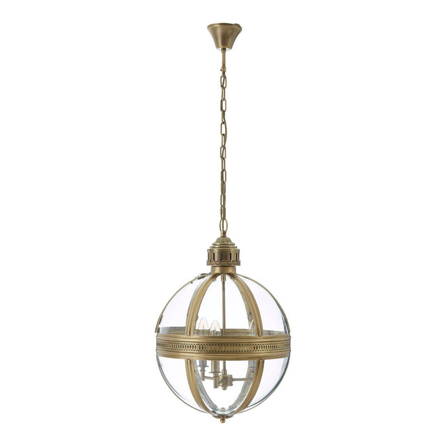 Ornate Brass Pendant Light
