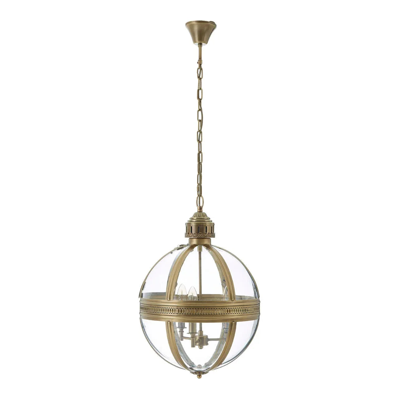 Ornate Brass Pendant Light