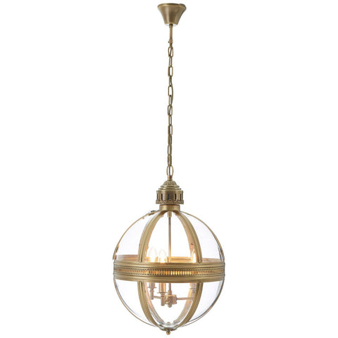 Ornate Brass Pendant Light