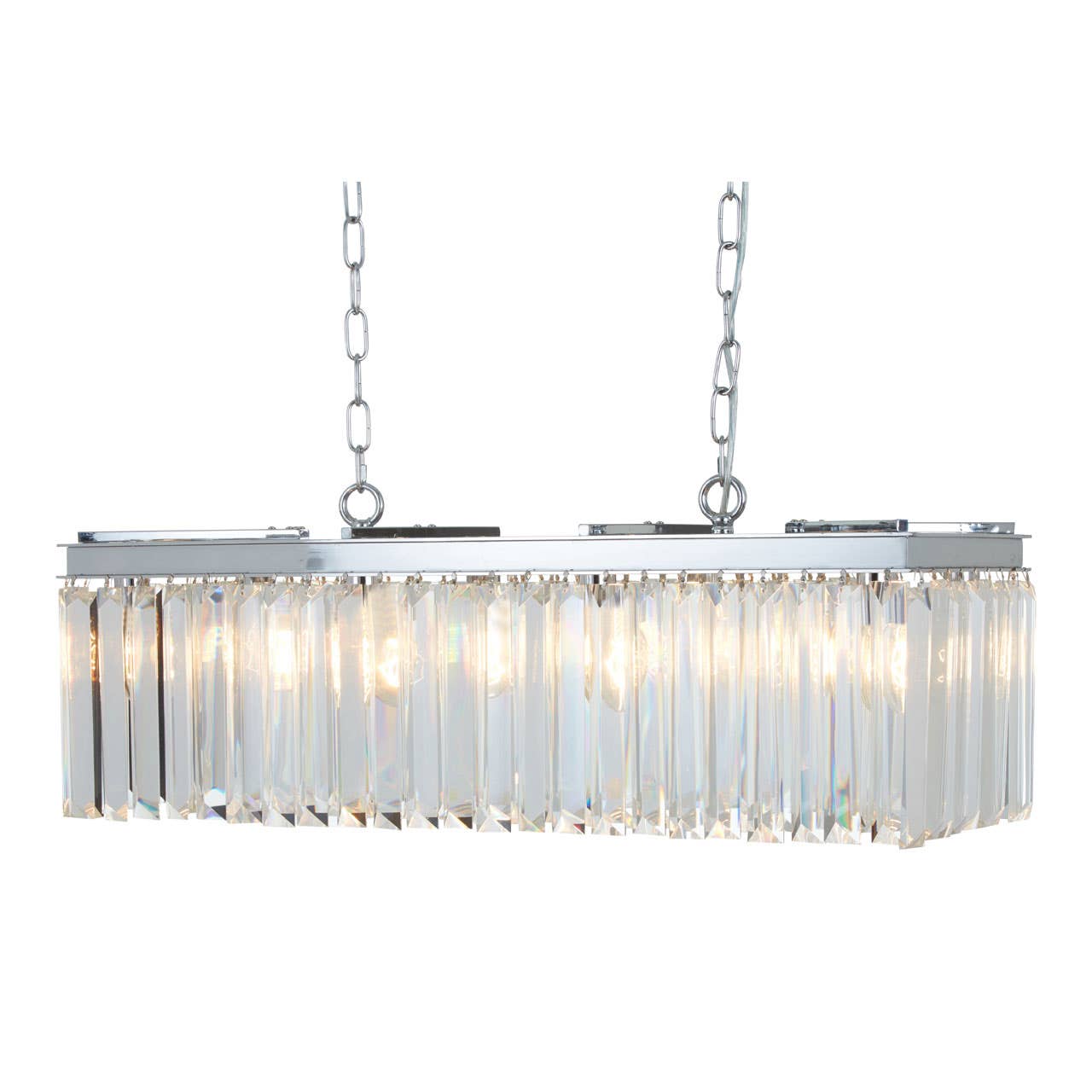 Crystal Chrome Pendant Light