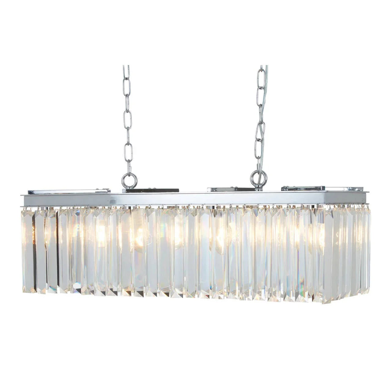 Crystal Chrome Pendant Light