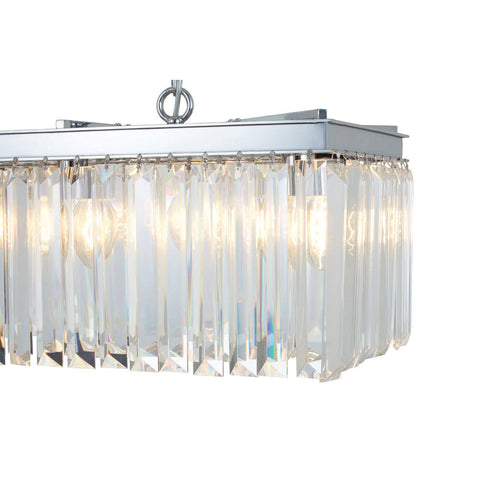 Crystal Chrome Pendant Light