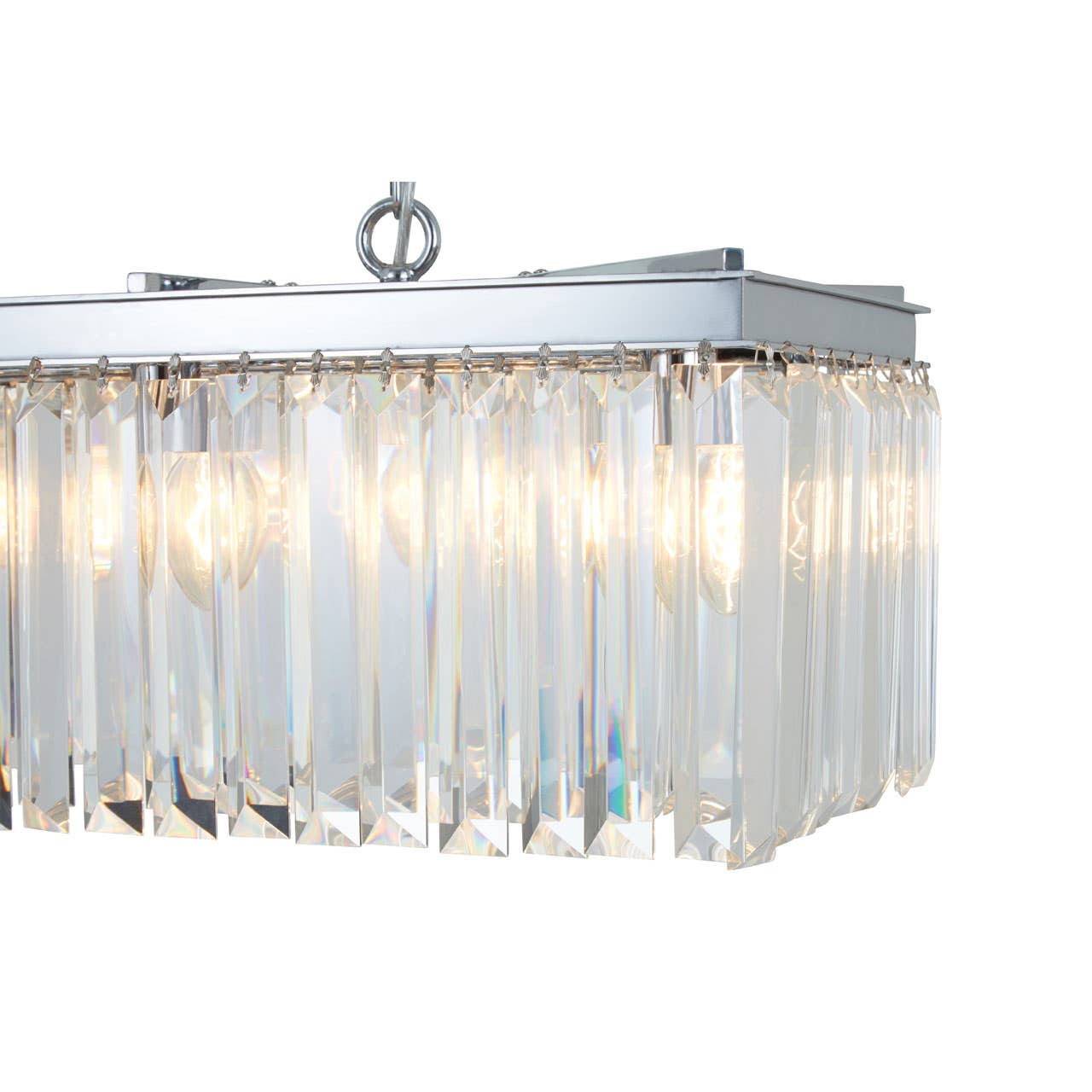 Crystal Chrome Pendant Light