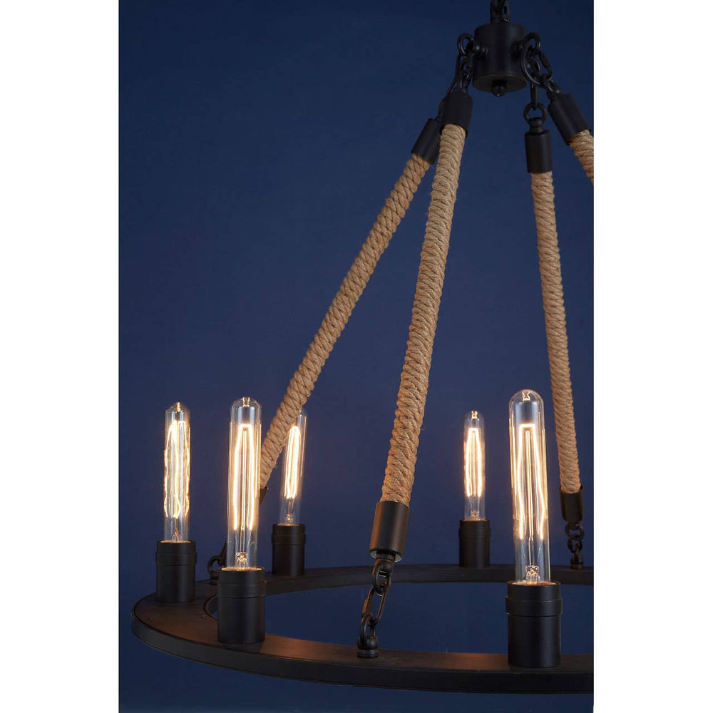 Golden Rope Iron Chandelier