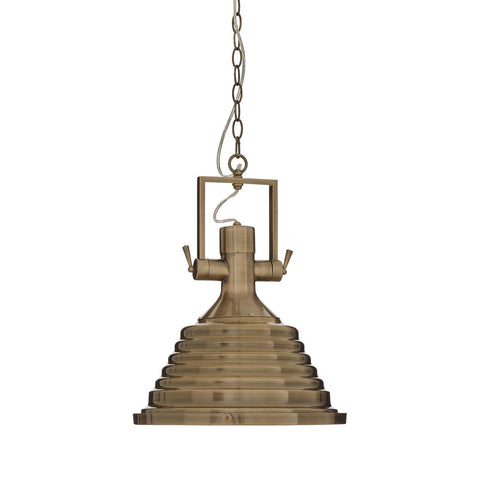 Stepped Brass Pendant Light