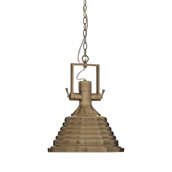 Stepped Brass Pendant Light