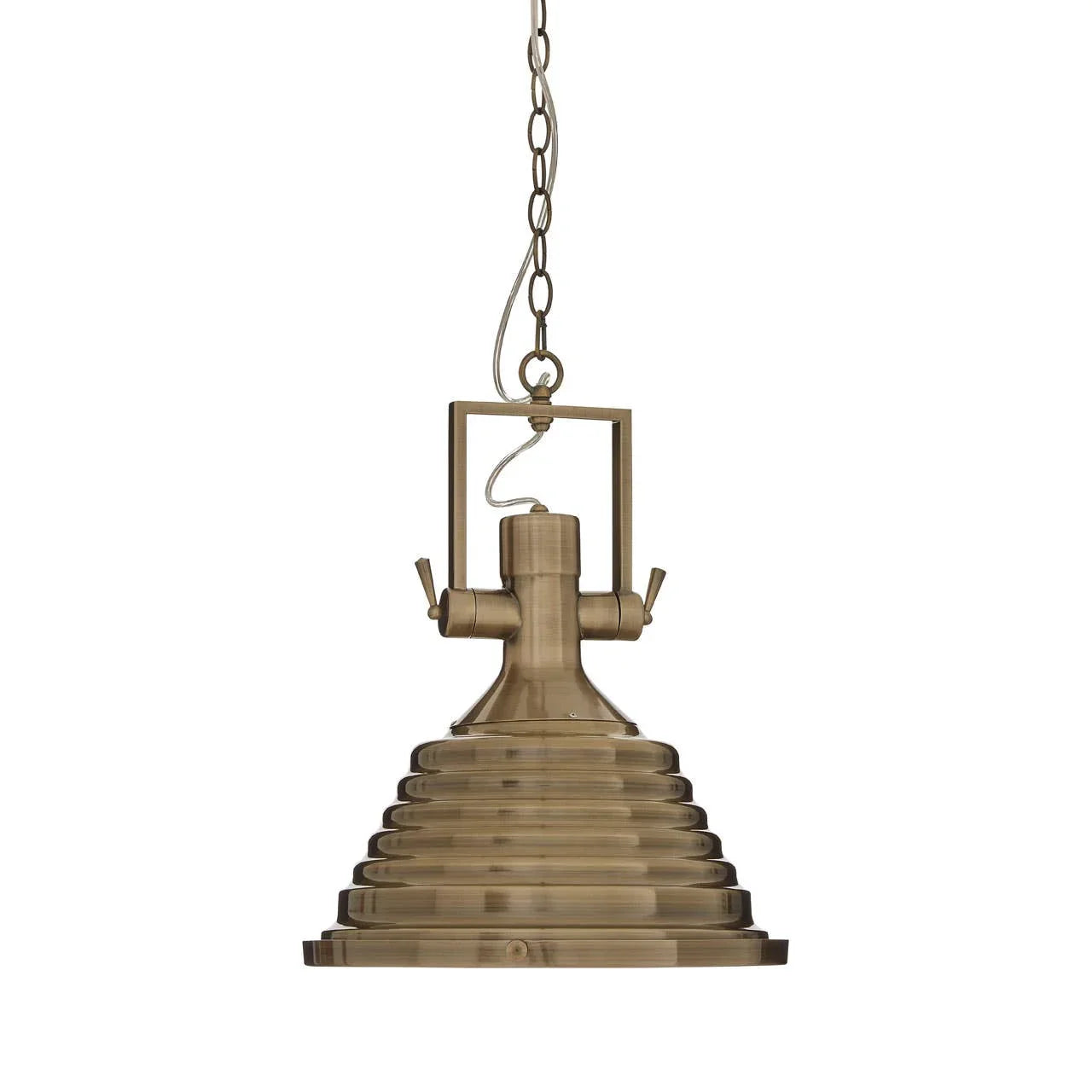 Stepped Brass Pendant Light