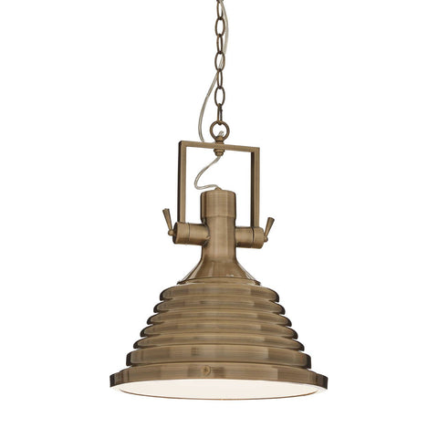 Stepped Brass Pendant Light