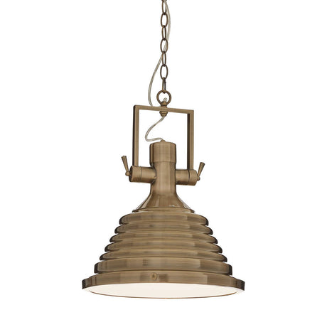 Stepped Brass Pendant Light