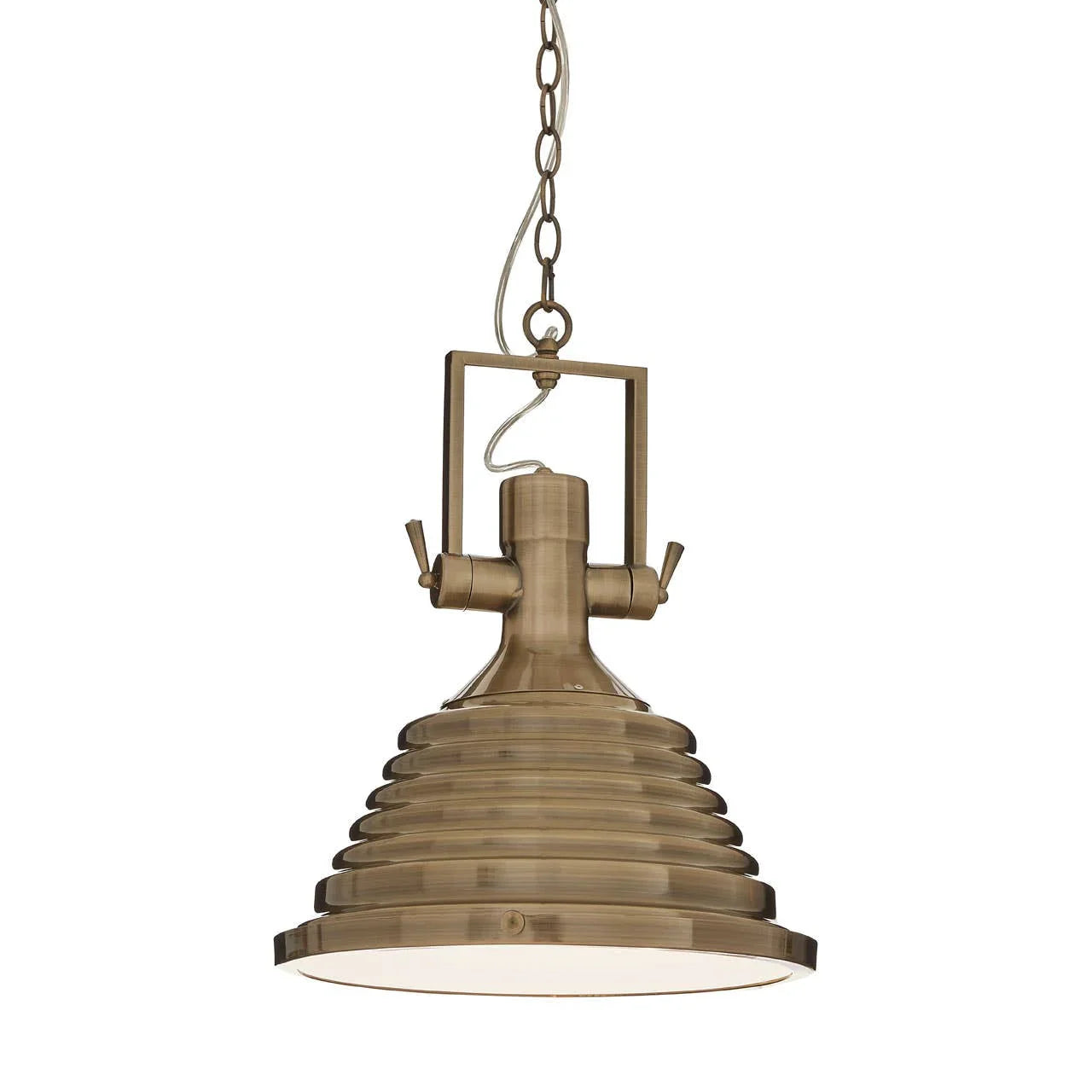 Stepped Brass Pendant Light