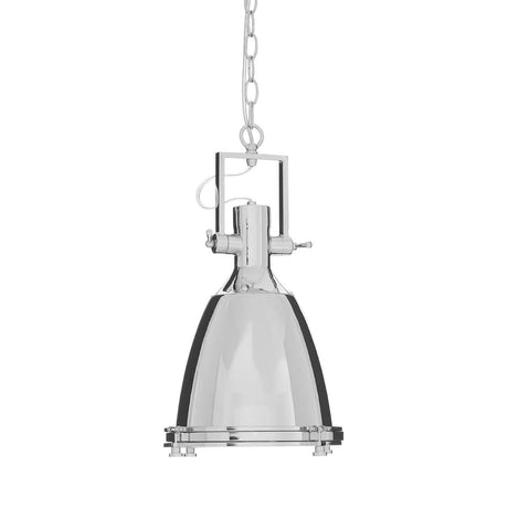 Sleek Chrome Dome Pendant Light