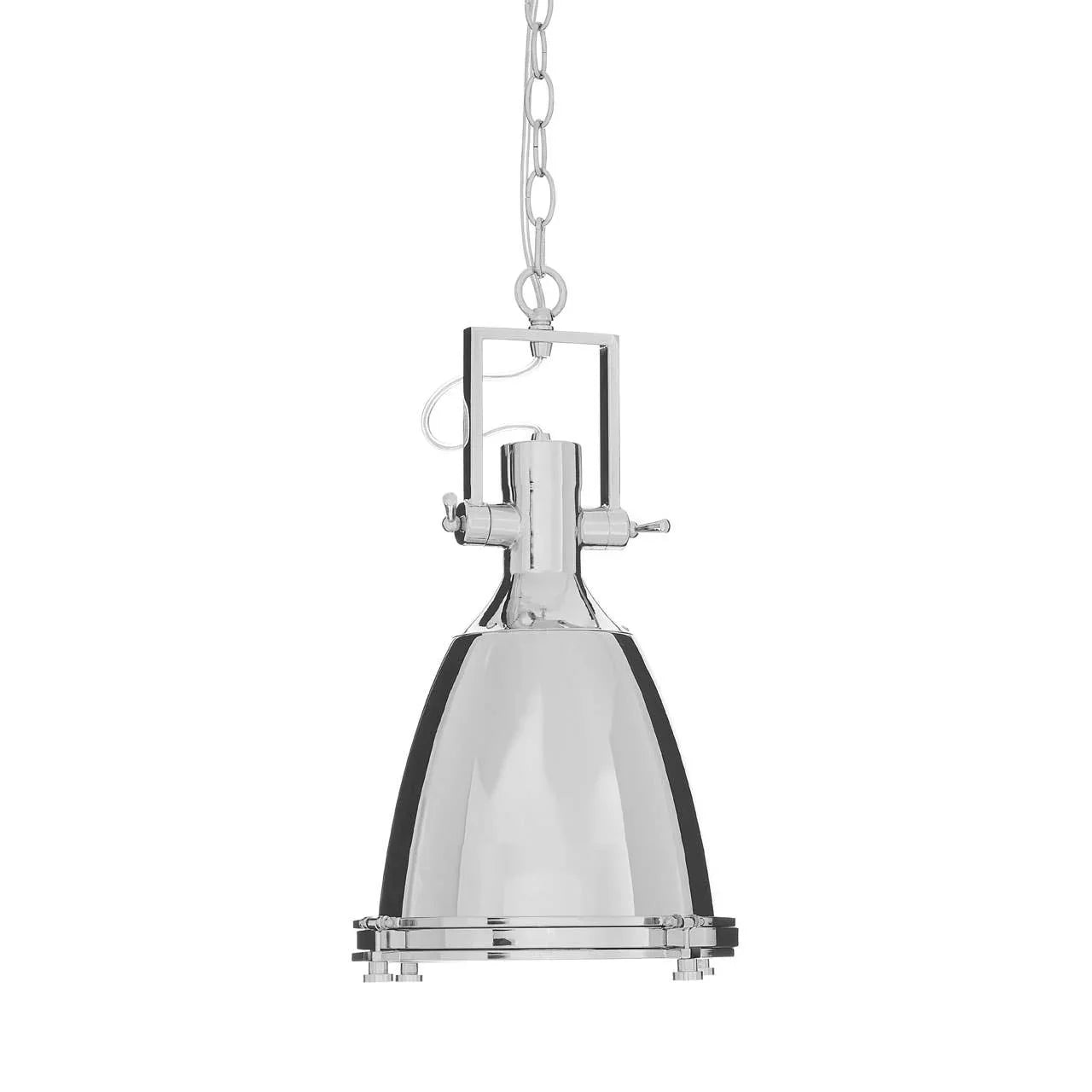 Sleek Chrome Dome Pendant Light