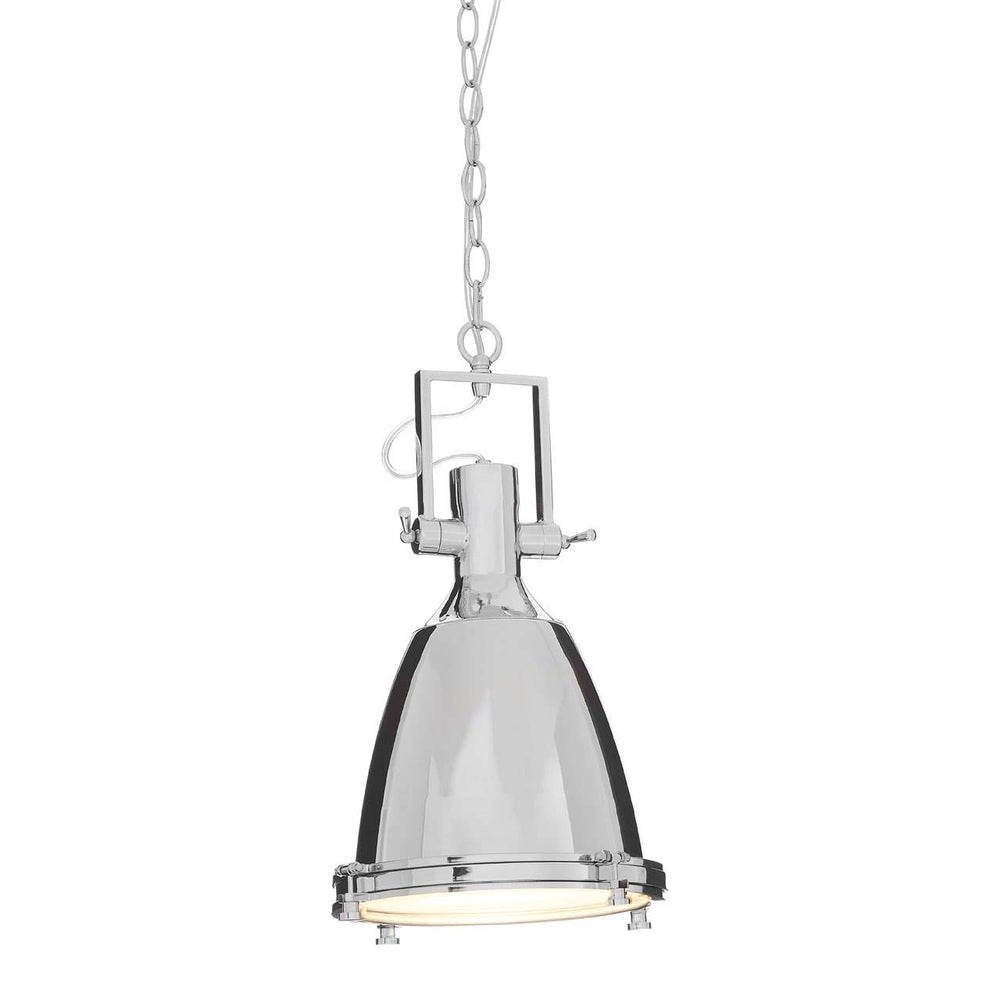 Sleek Chrome Dome Pendant Light