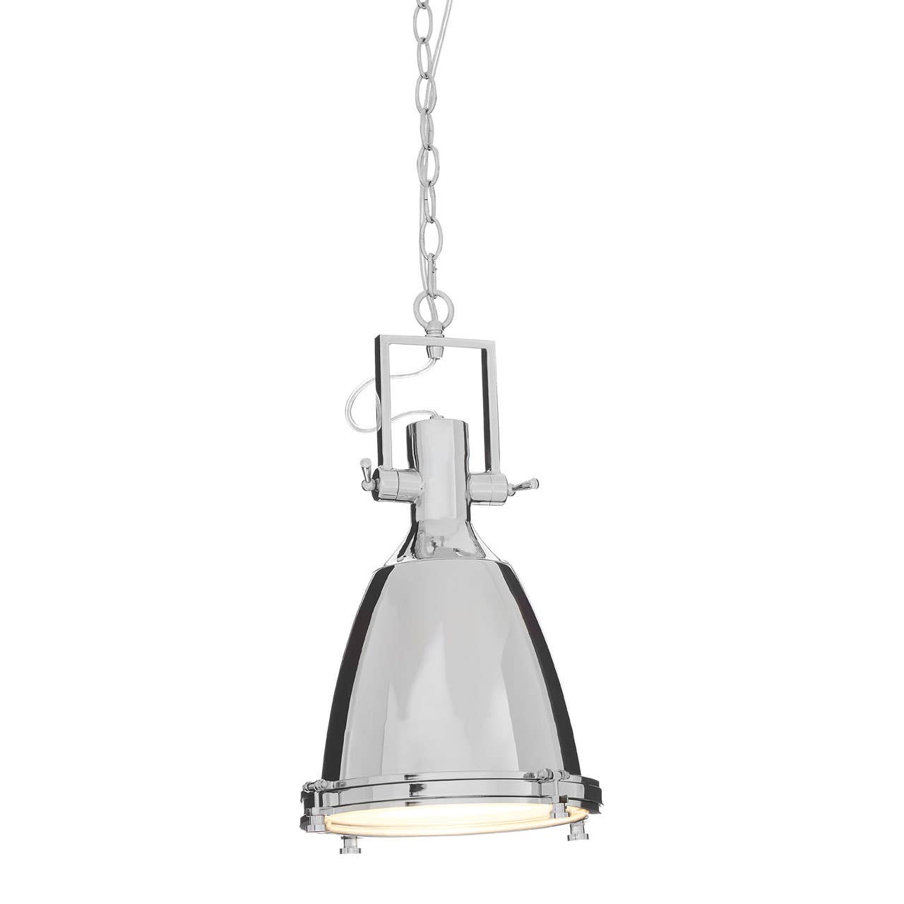 Sleek Chrome Dome Pendant Light