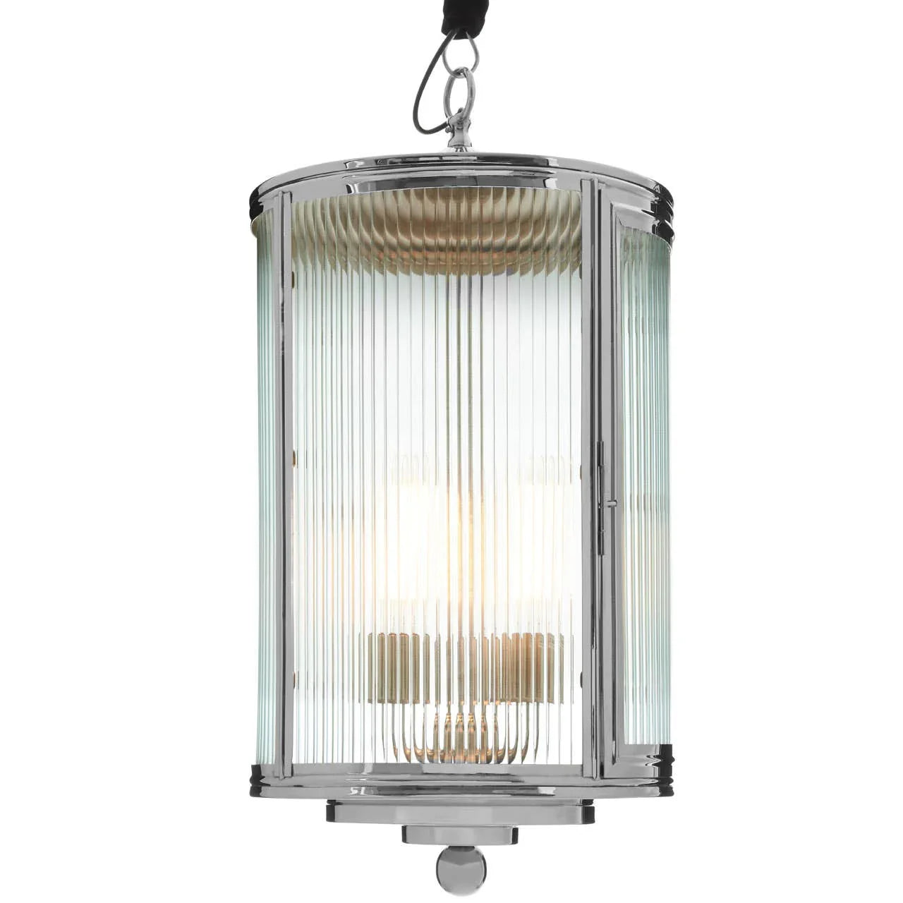 Glowing Ribbed Pendant Light