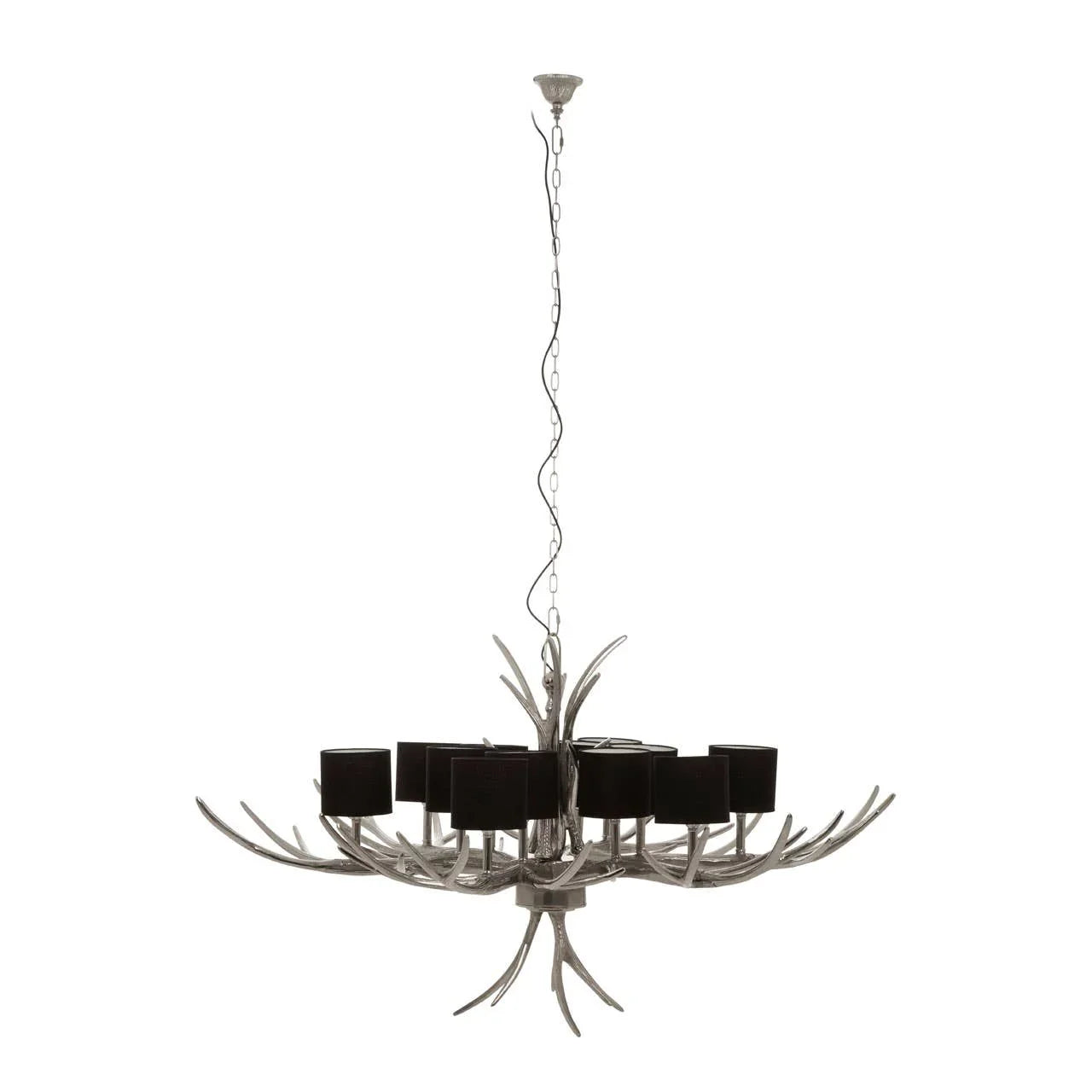 Glowing Silver Shade Chandelier