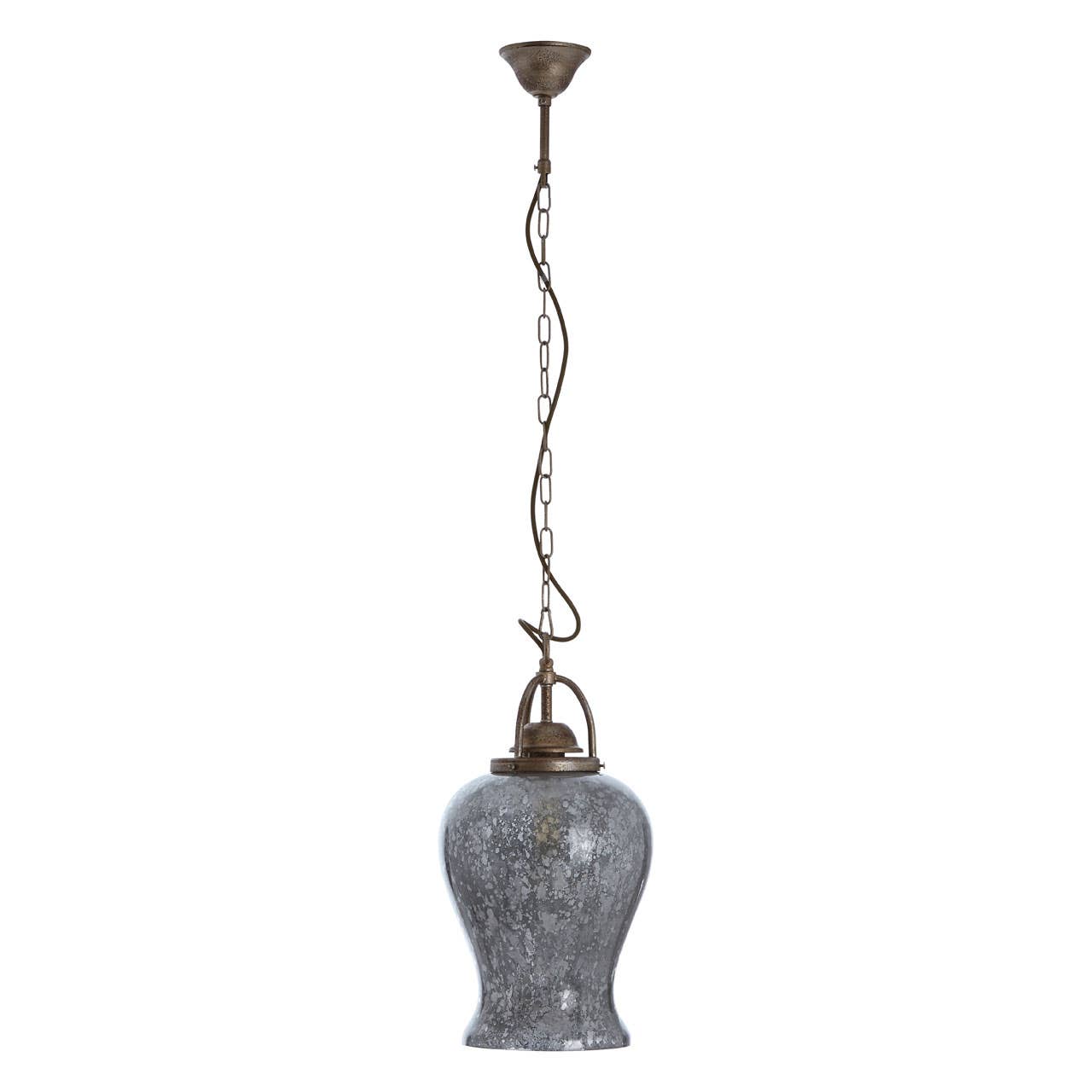 Rustic Silver Glass Pendant Light