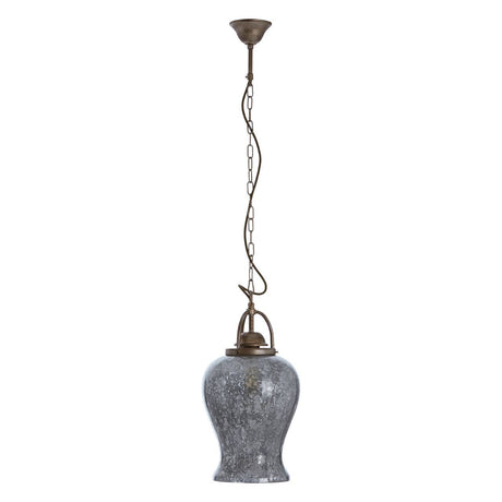 Rustic Silver Glass Pendant Light