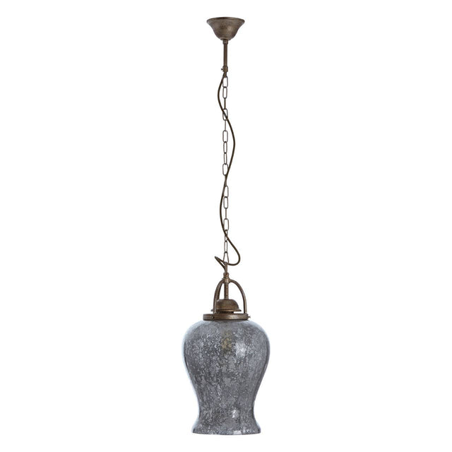 Rustic Silver Glass Pendant Light