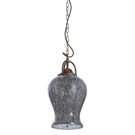 Rustic Silver Glass Pendant Light