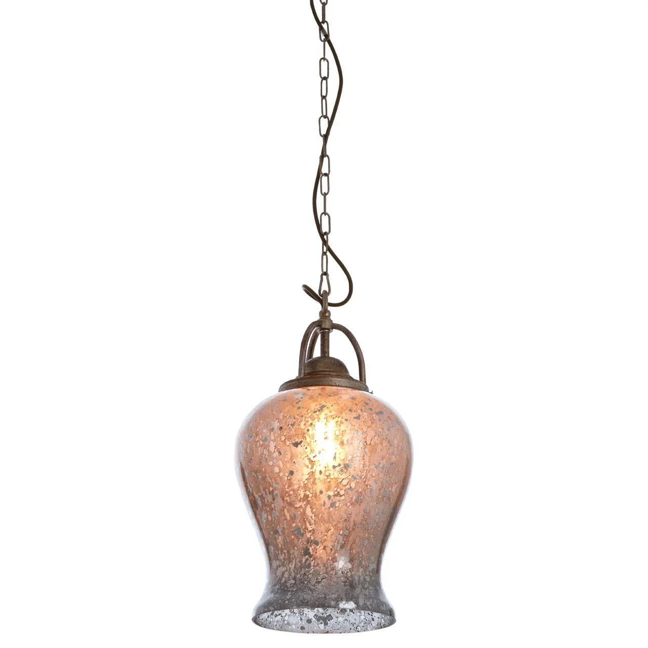 Rustic Silver Glass Pendant Light