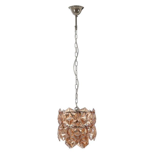 Amber Glass Chandelier Glow